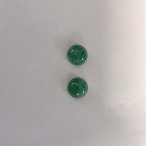 Genuine Jade stones in mint condition same size aprox 1/3” each round .